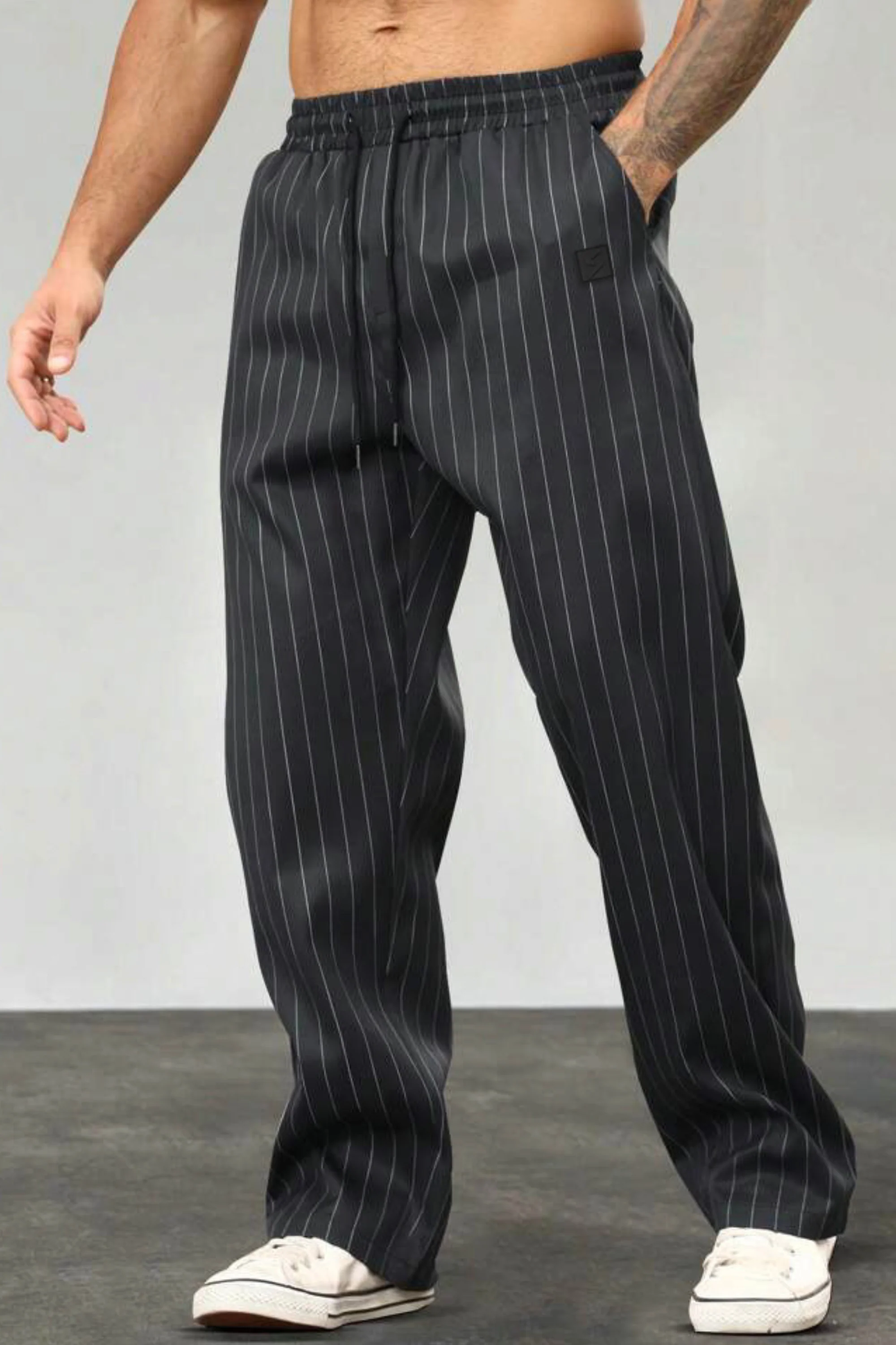 Spd Black Stripe Butt Up Trouser