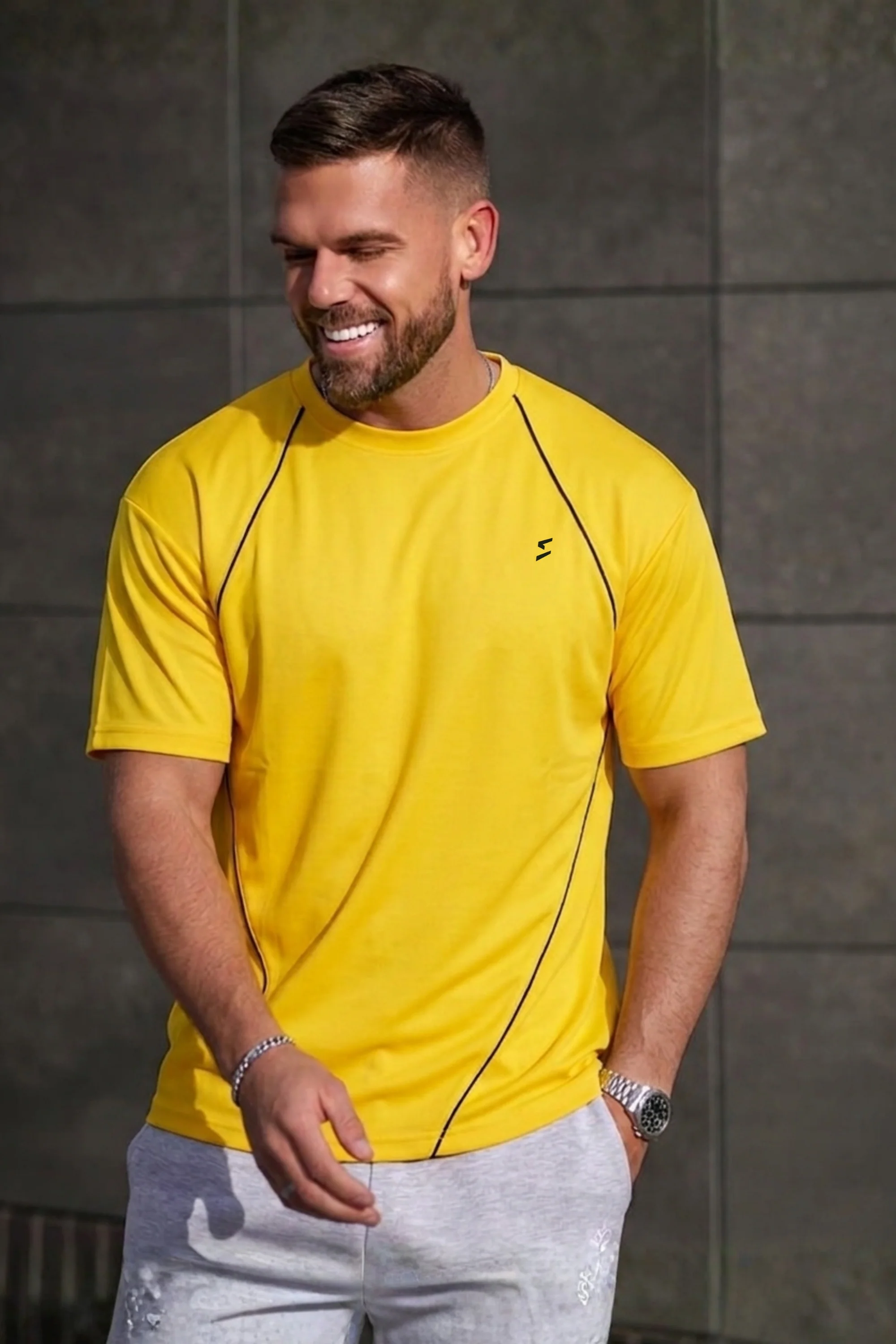 Spd Yellow Line Oversize Shirt - Image 2