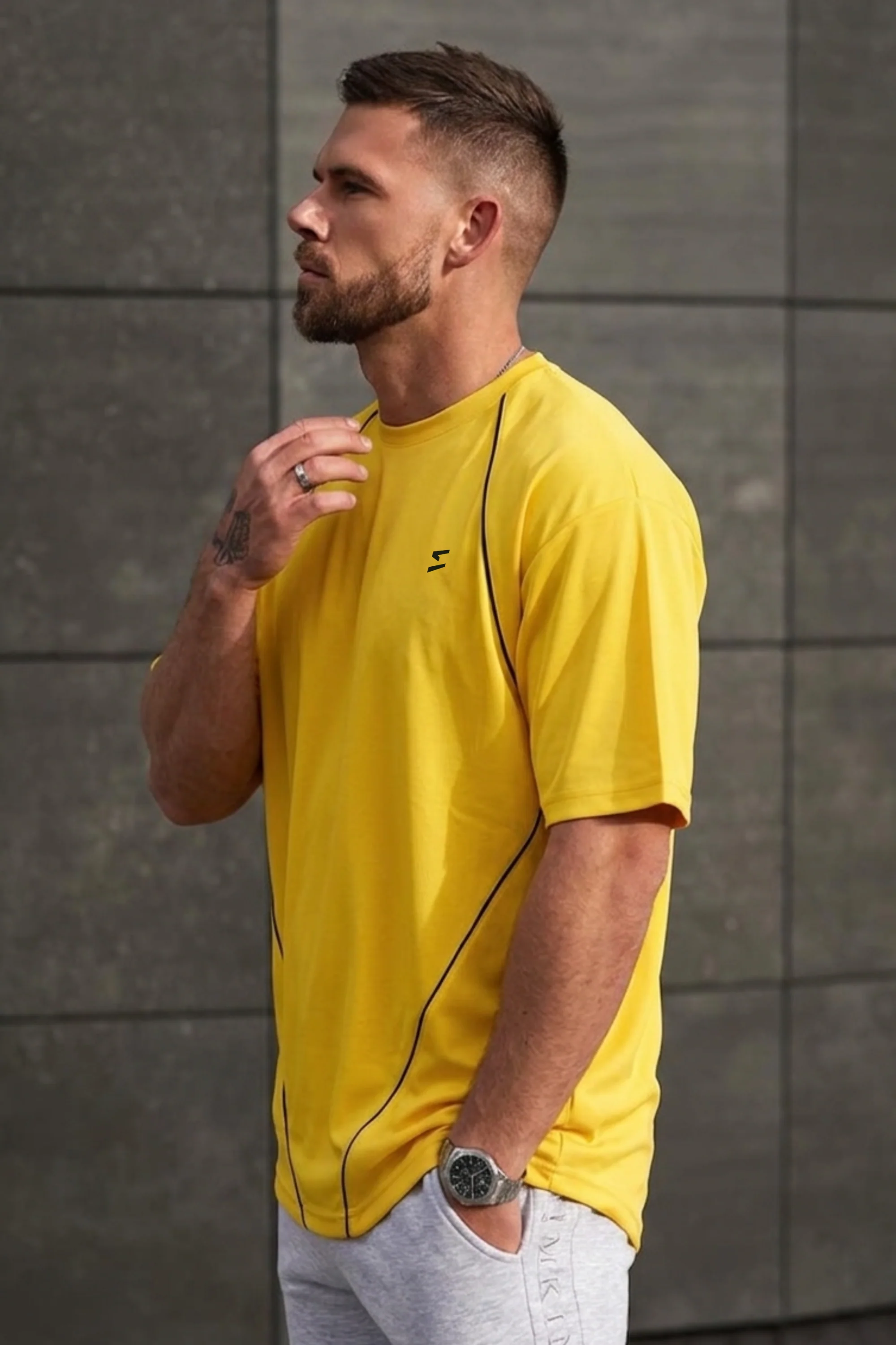 Spd Yellow Line Oversize Shirt - Image 3