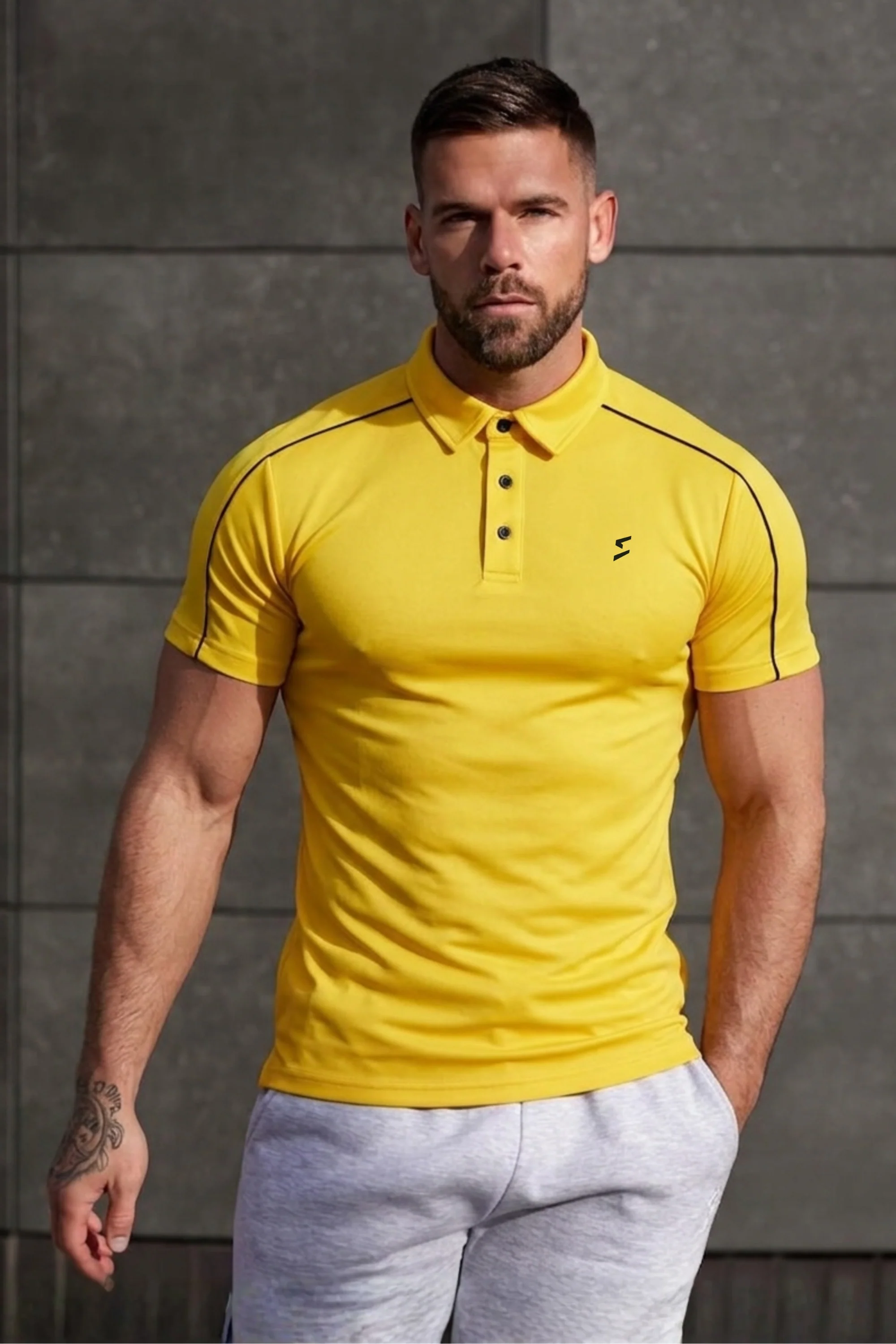 Spd Yellow Weave Polo