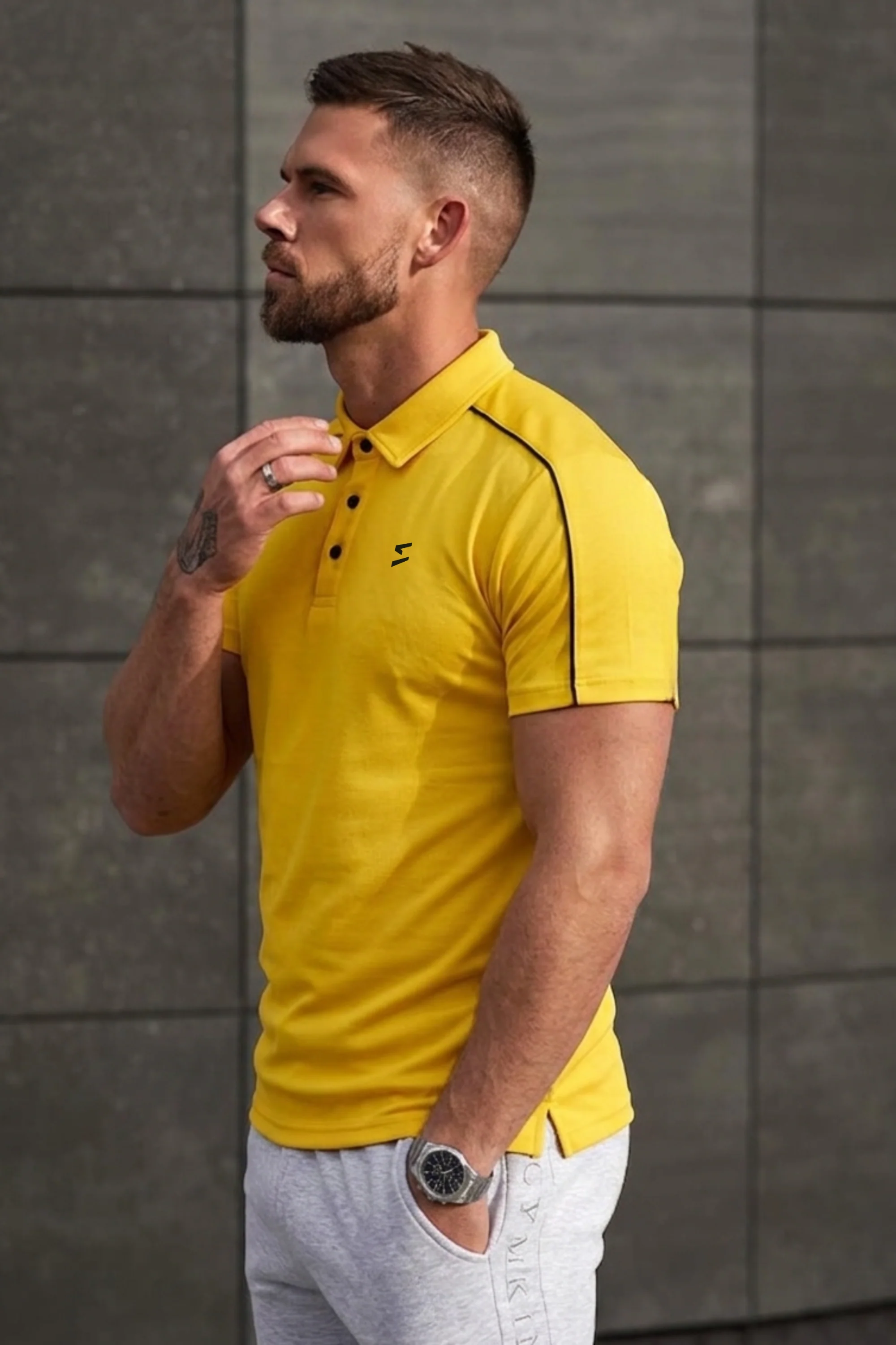 Spd Yellow Weave Polo - Image 3